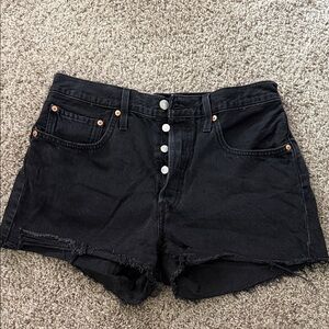Levi's 501 Black Jean Shorts